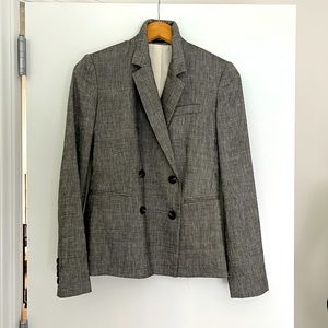 Theory
Grey Double Breasted Linen Blend Fashion Blazer Jacket. NEVER WORN
